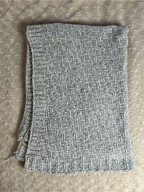 Little Journey Aldi Gray Chenille Baby Blanket Lovey Soft Plush Sweater Knit